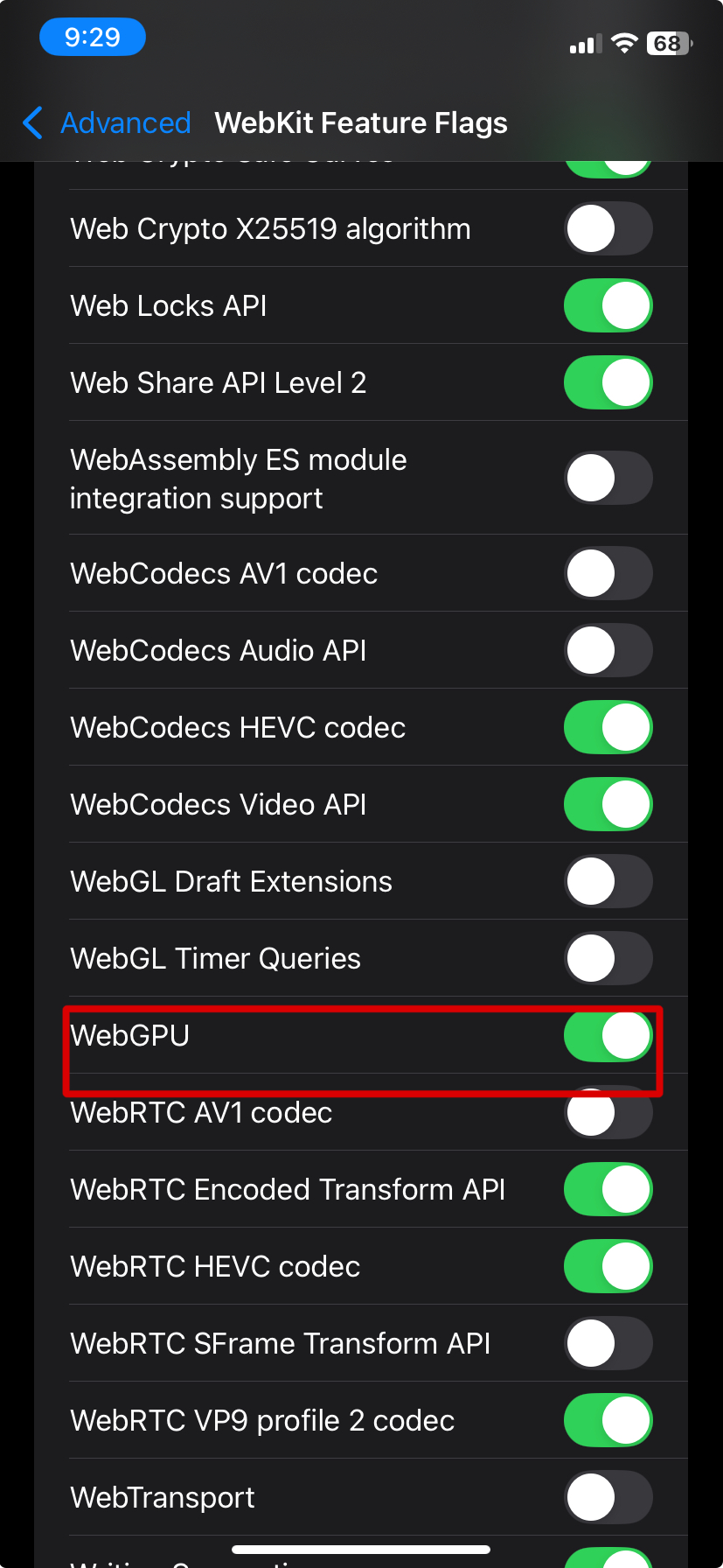 Enable WebGPU